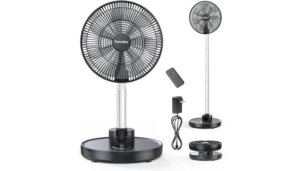 portable foldable oscillating fan