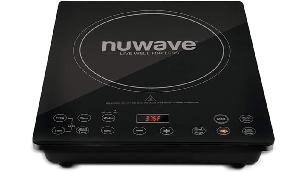 portable induction cooktop with 94 temperature settings