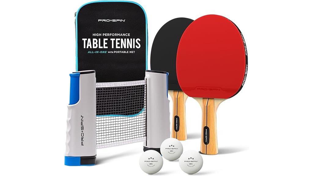 portable ping pong paddle set