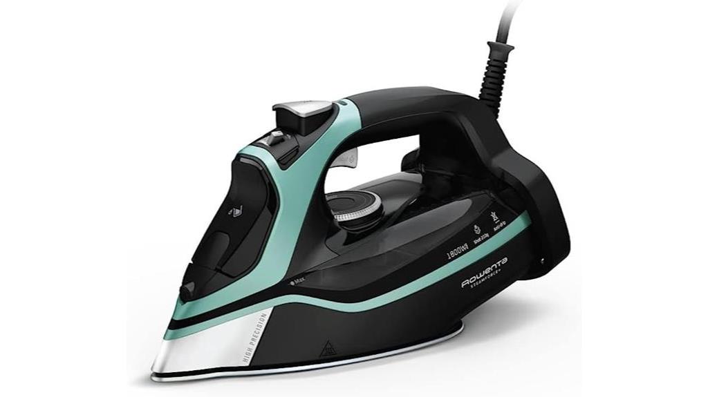 powerful steam iron with stainless steel soleplate