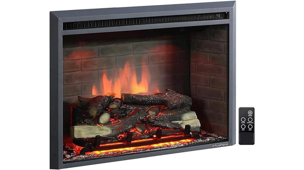 puraflame electric fireplace insert