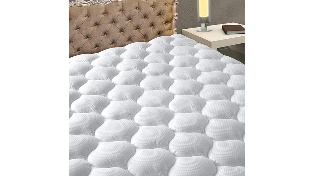 quilted fitted queen mattress pad