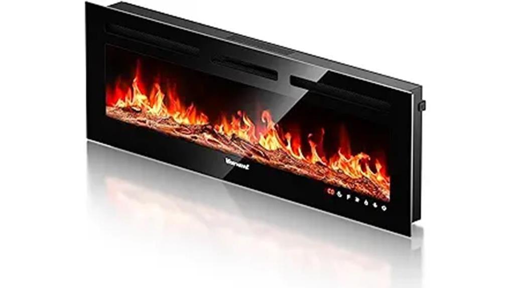 realistic flame electric fireplace