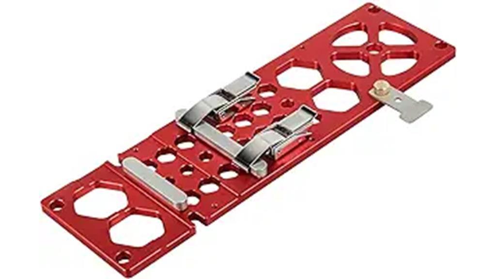 red angle stop for track saw guide rail