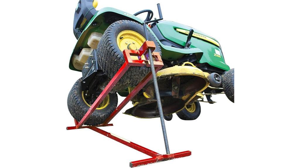 red ride on mower jack