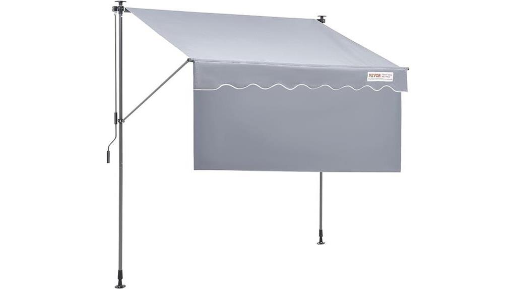 retractable awning with sun shade