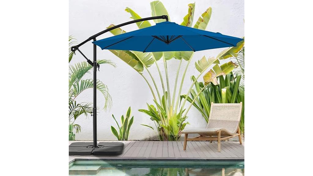 royal blue offset umbrella