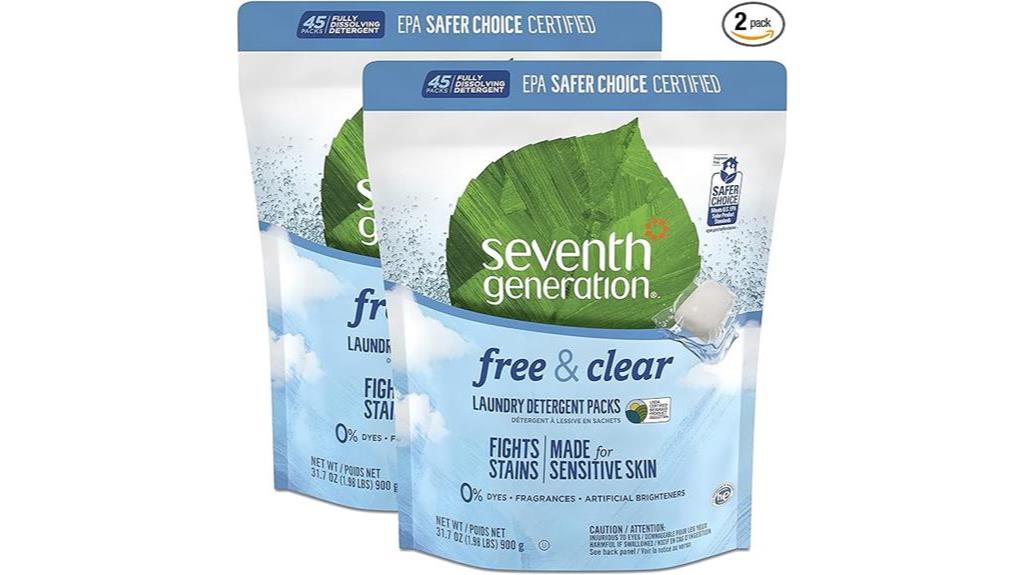 seventh generation laundry detergent free clear 90 loads