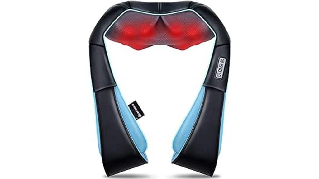 shiatsu massager for back shoulder and neck with heat