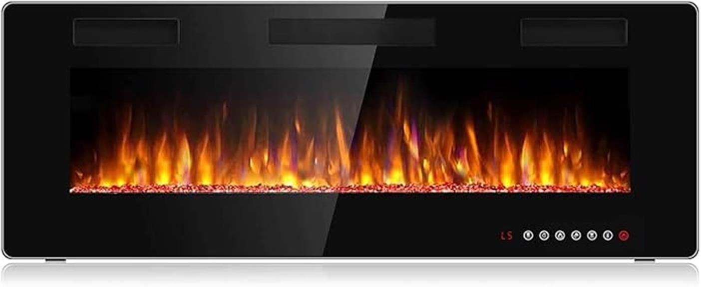 silent slim 50 inch fireplace