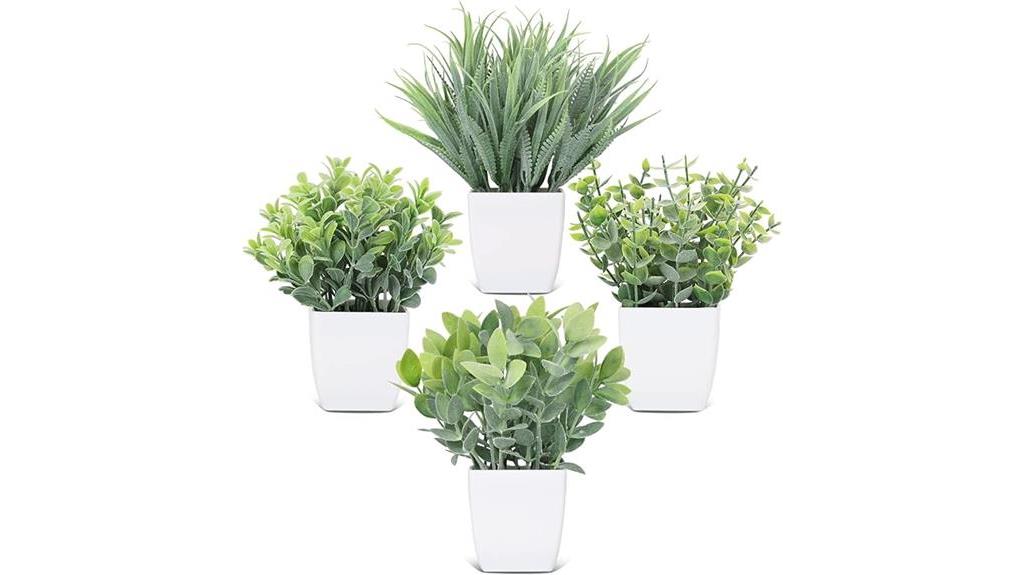 small faux plants for office desk