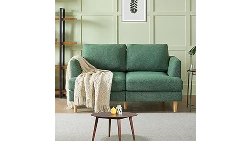 small green couch for small spaces