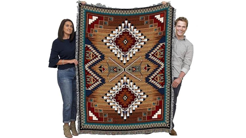 southwest inspired tapestry throw blanket