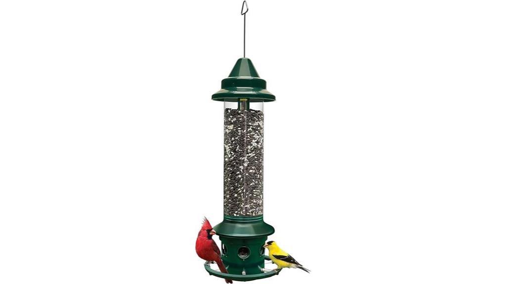 squirrel proof bird feeder with cardinal ring