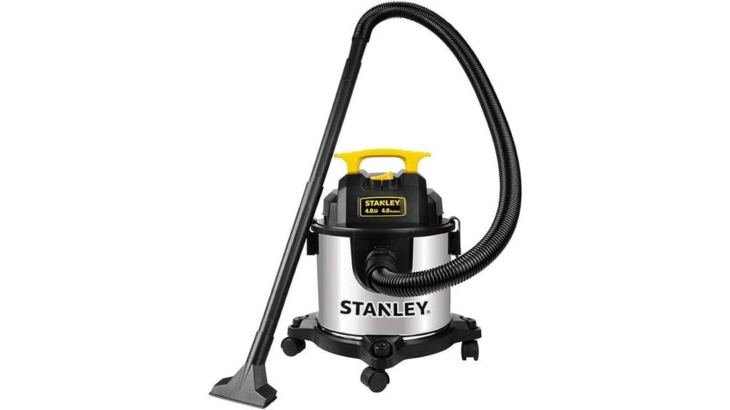 stanley 4 gallon stainless steel wet dry vacuum