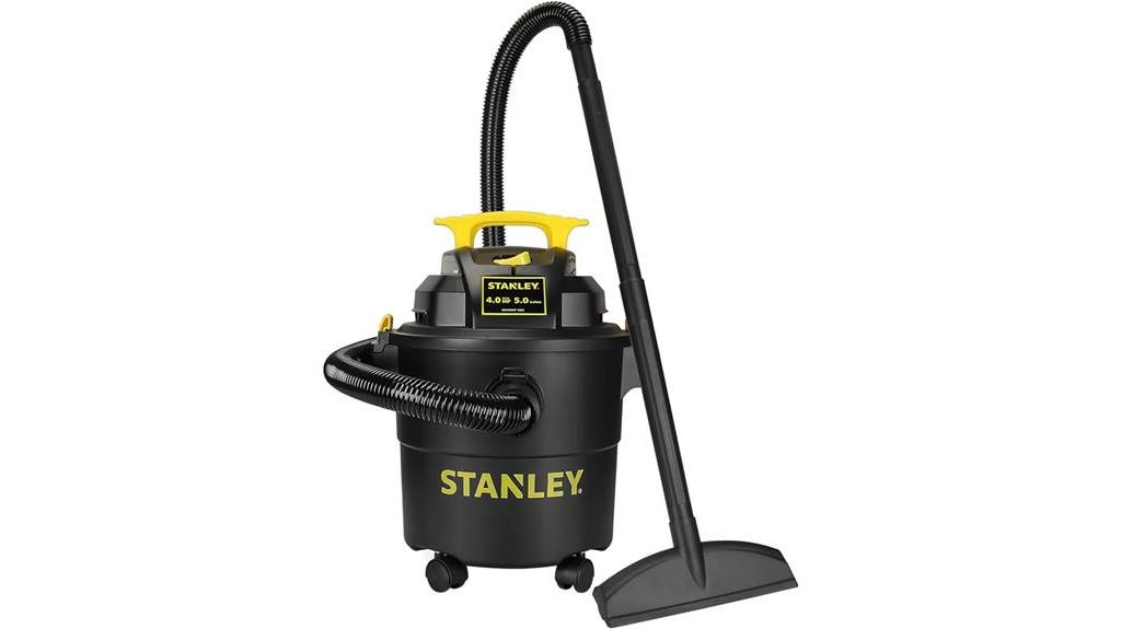 stanley wet dry vacuum 5 gallon 4 horsepower black