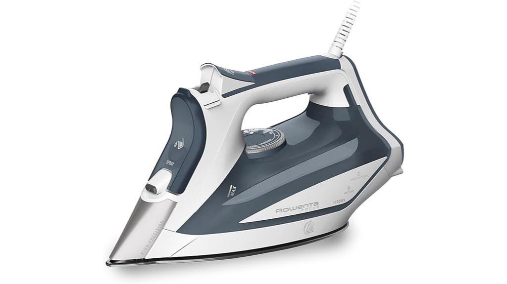 steam iron with stainless steel soleplate