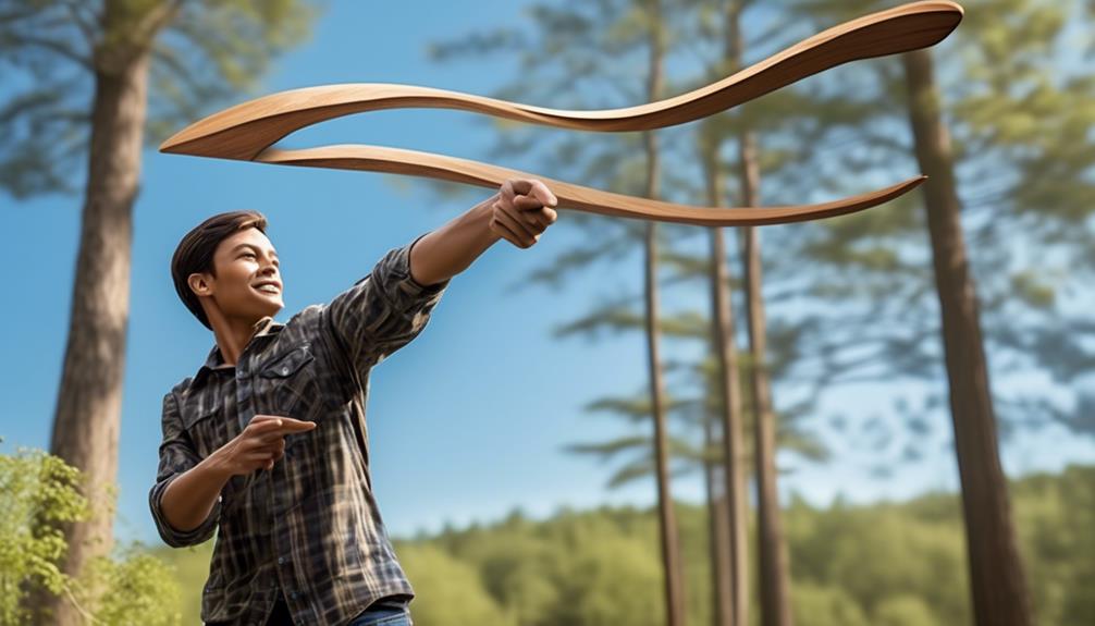 throwing and retrieving boomerangs