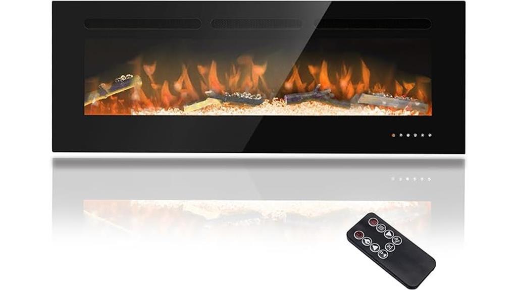 ultra thin electric fireplace with 32 color combinations