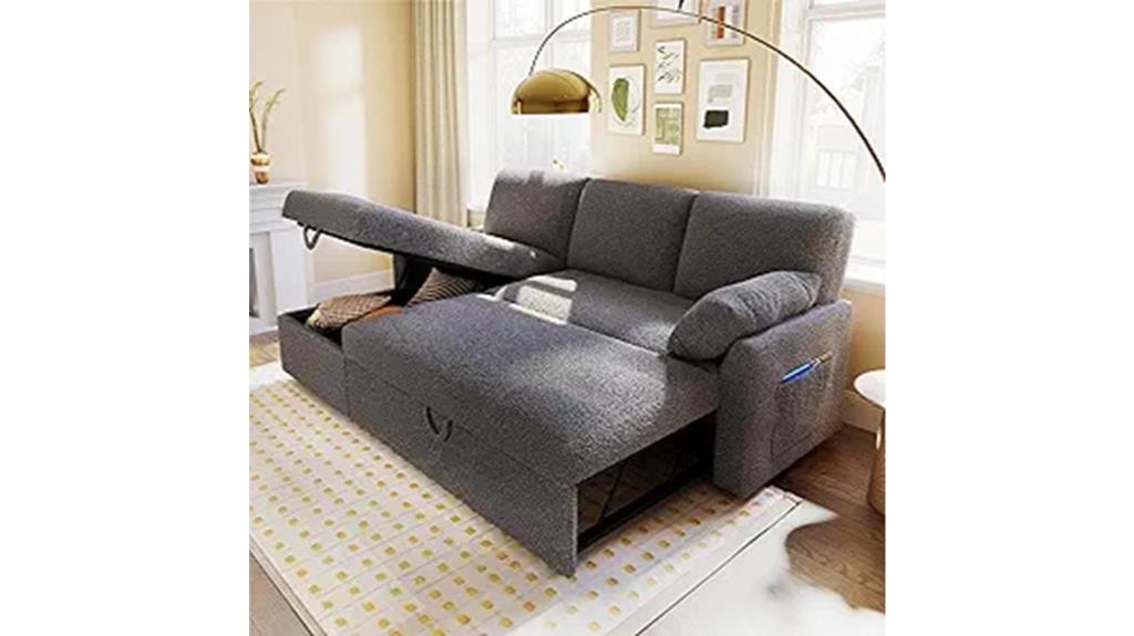 versatile grey sleeper sofa