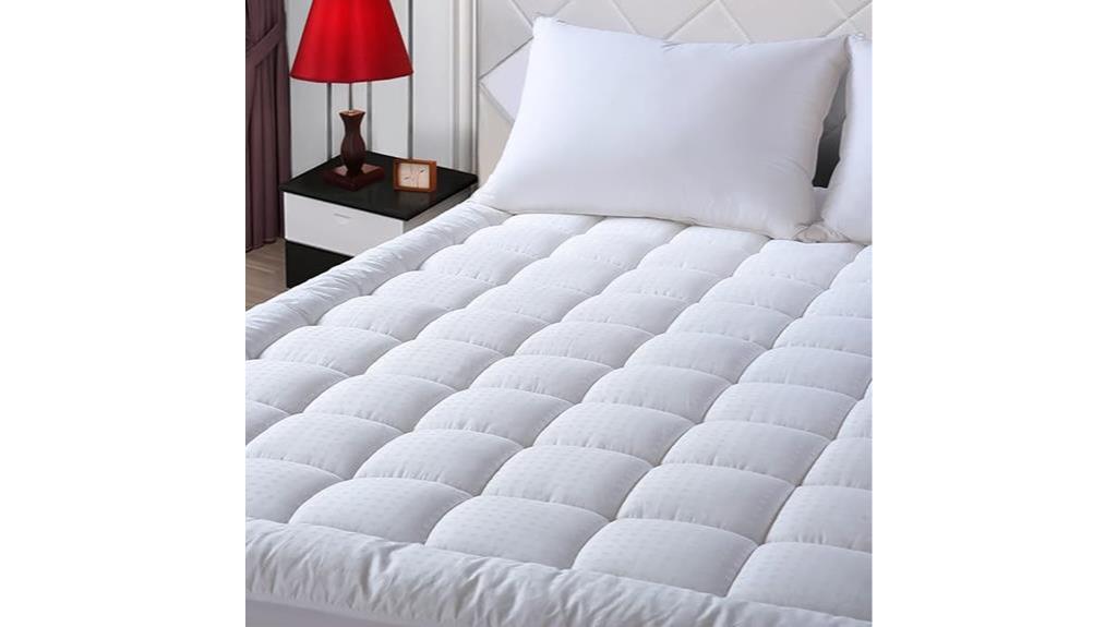 white mattress pad pillow