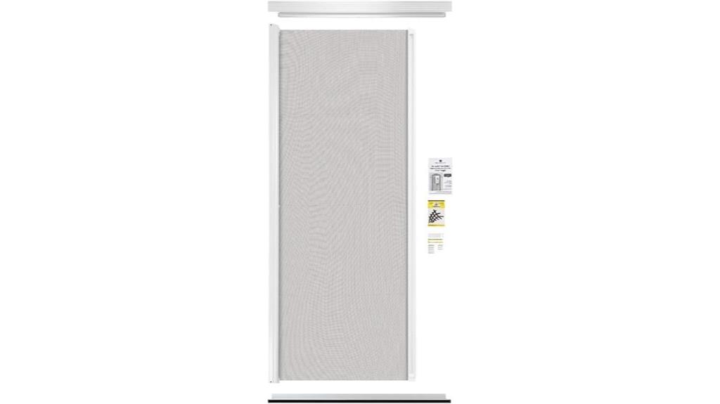 white retractable screen door