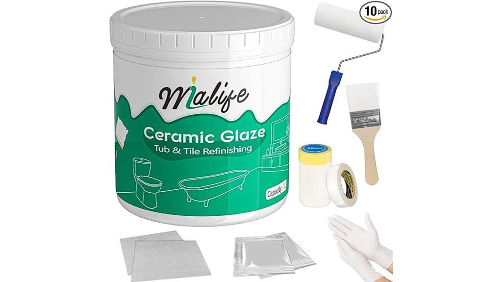 white tub and tile refinishing kit with full tools