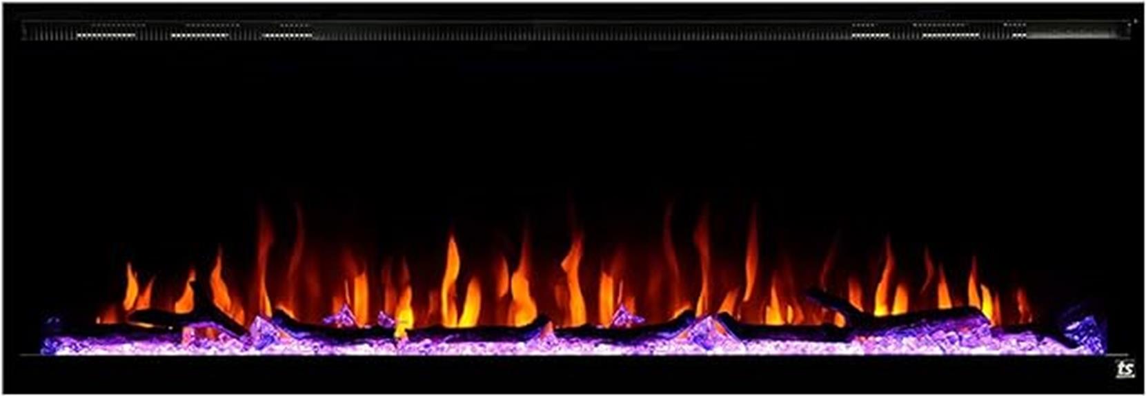 wifi enabled electric fireplace with smart features