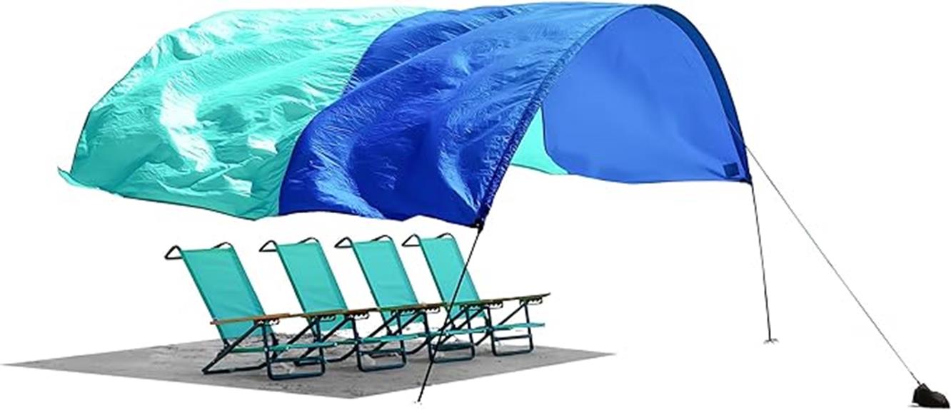 wind powered beach canopy shade