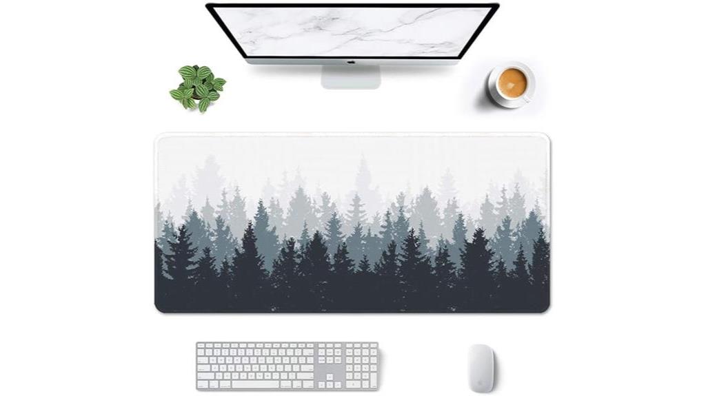 xxl misty forest mouse pad