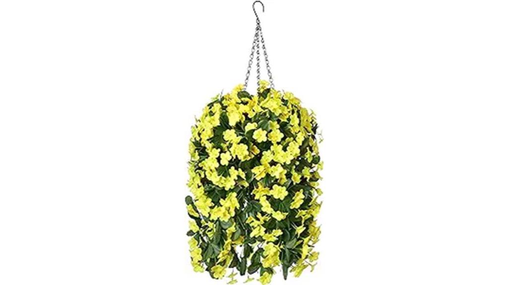 yellow silk orchid basket