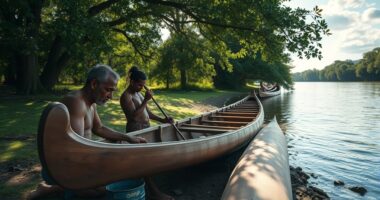 canoe building for navigation