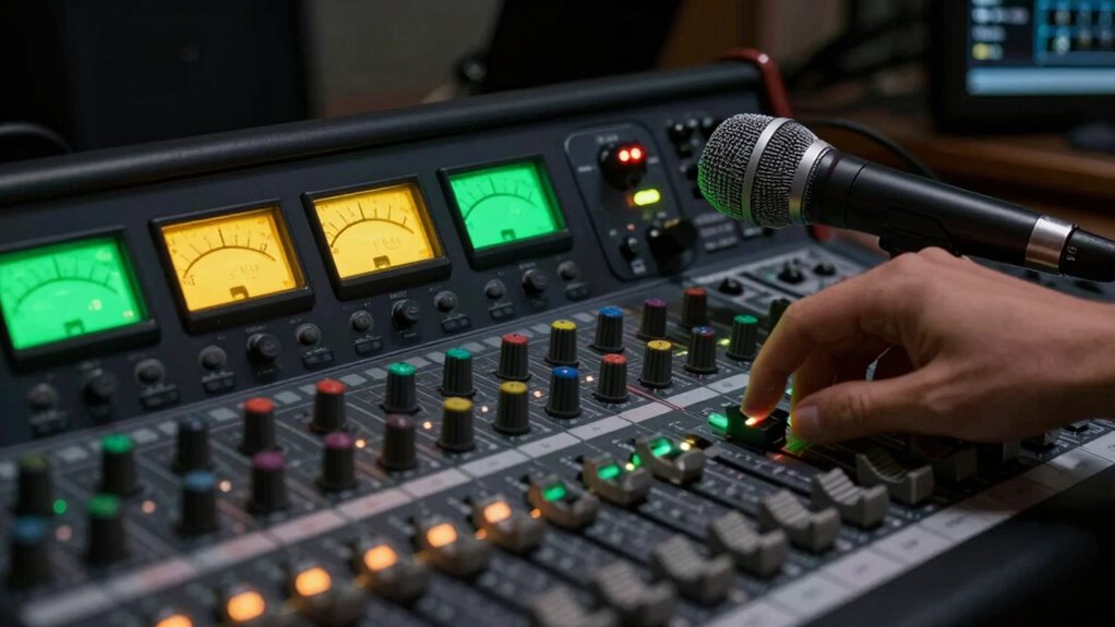 adjust microphone and mixer levels