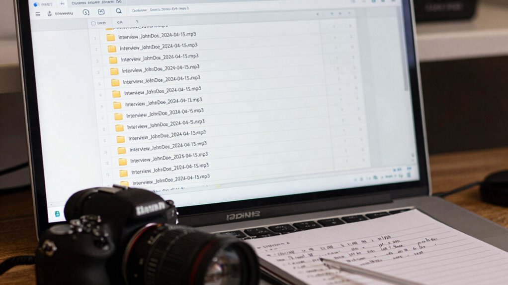 consistent descriptive audio naming