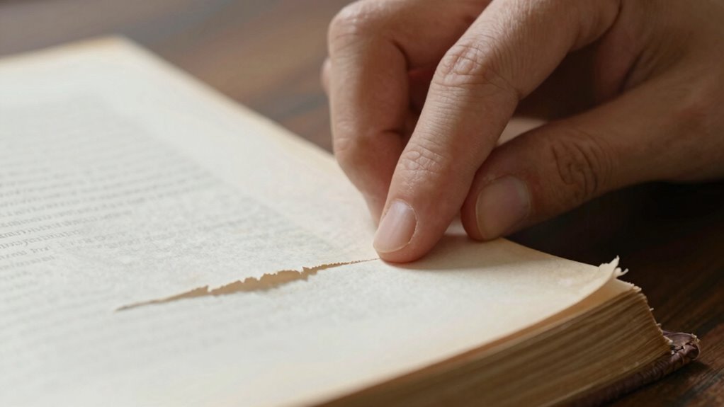 handle pages gently carefully