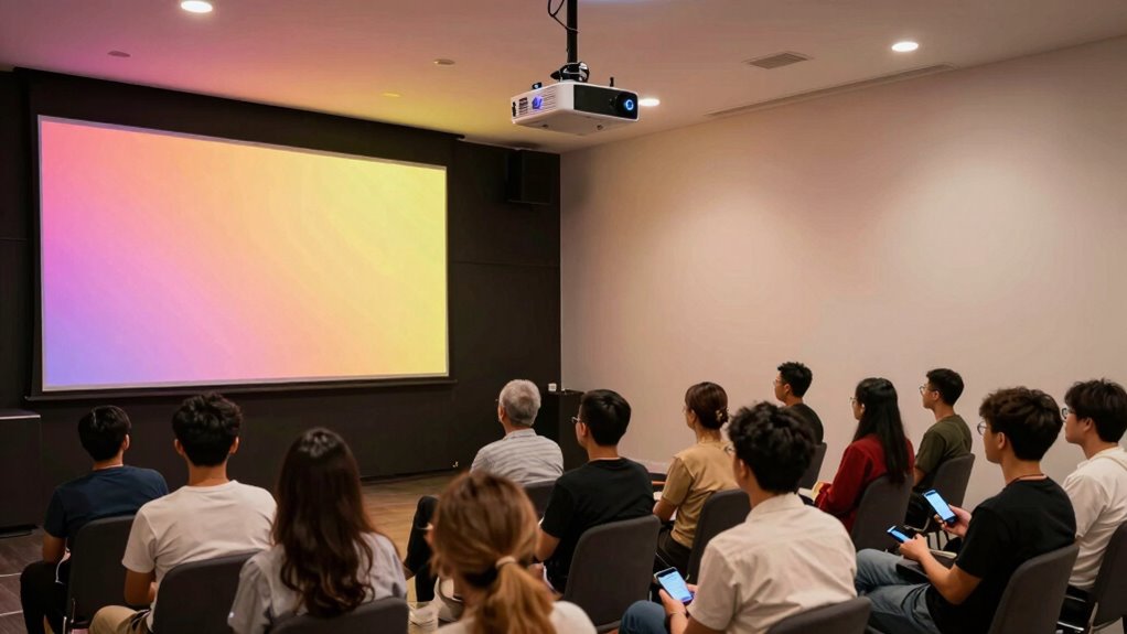 large well lit audience visibility