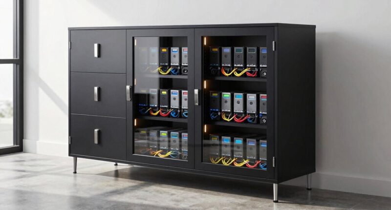 lockable media storage cabinets