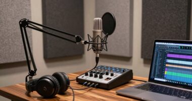 portable professional podcast setup