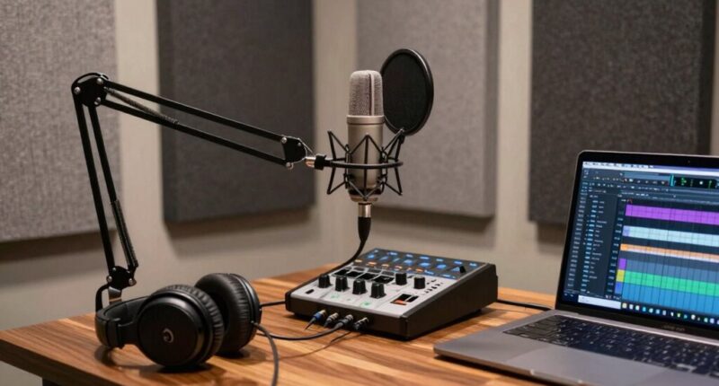 portable professional podcast setup