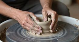 proper posture enhances pottery skills