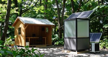 quiet off grid recording setup