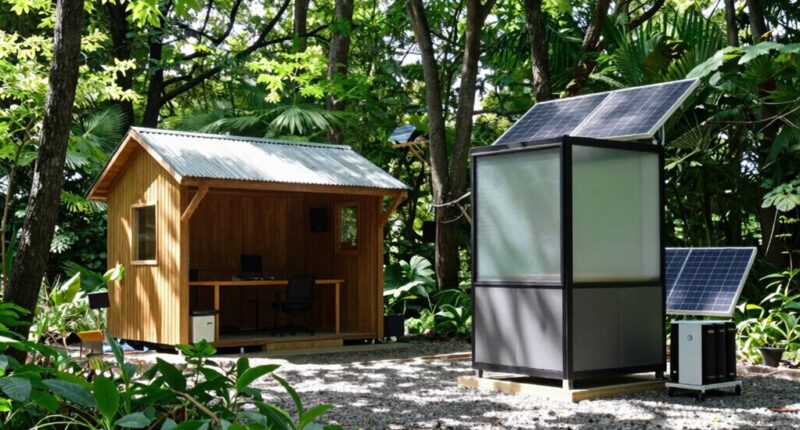 quiet off grid recording setup