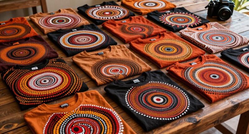 top aboriginal art t shirts