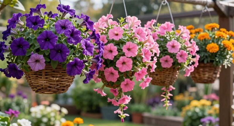 top hanging basket flower picks