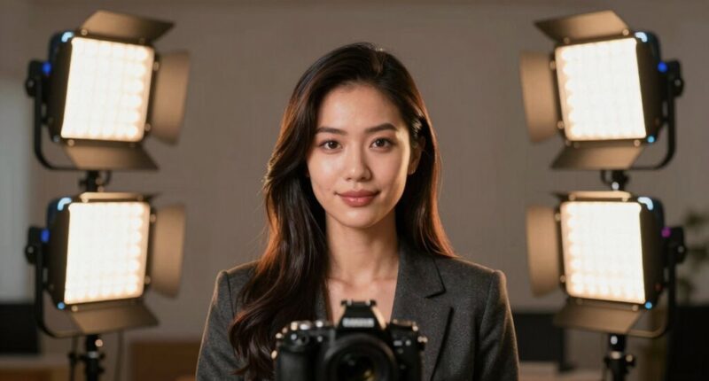 top led interview lighting