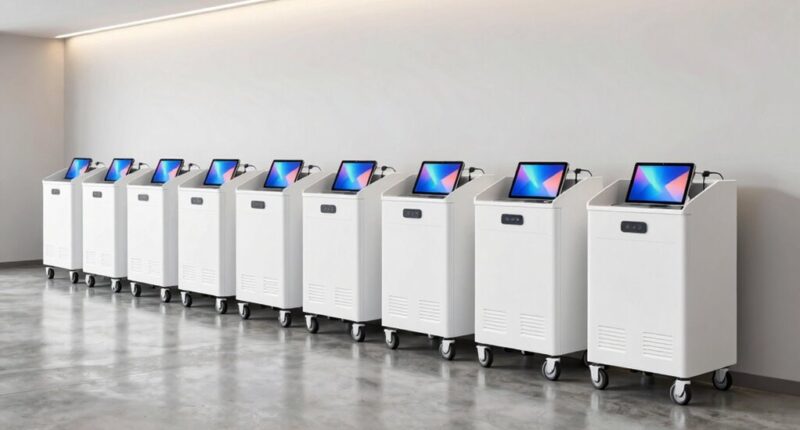 top school tablet charging carts