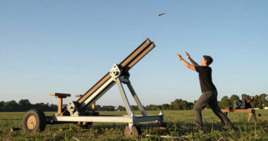Tom Stanton's Supersonic Trebuchet Breaks Sound Barrier With Gravity Alone