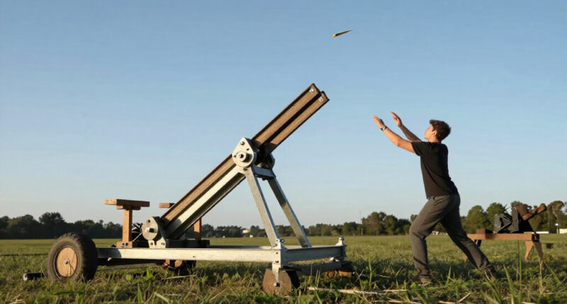 Tom Stanton's Supersonic Trebuchet Breaks Sound Barrier With Gravity Alone