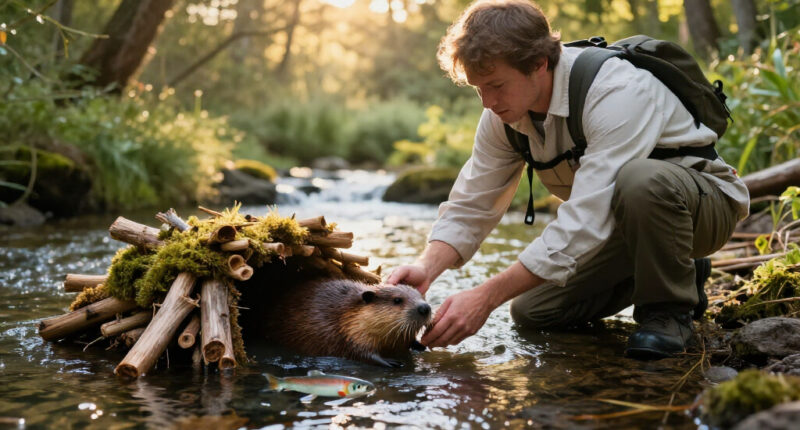 Artificial Beaver Dams Saw Juvenile Coho Salmon Survival Rates Go From 8% To 60%