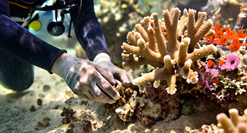Bleached Corals Thrive Within Days When Touching Healthy Neighbour